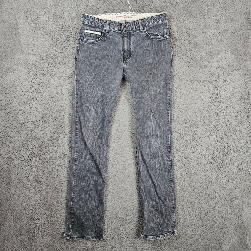 Vans Off The Wall Mens Slim Straight Jeans Faded Black Denim 32x32 VN-0K4FBLK